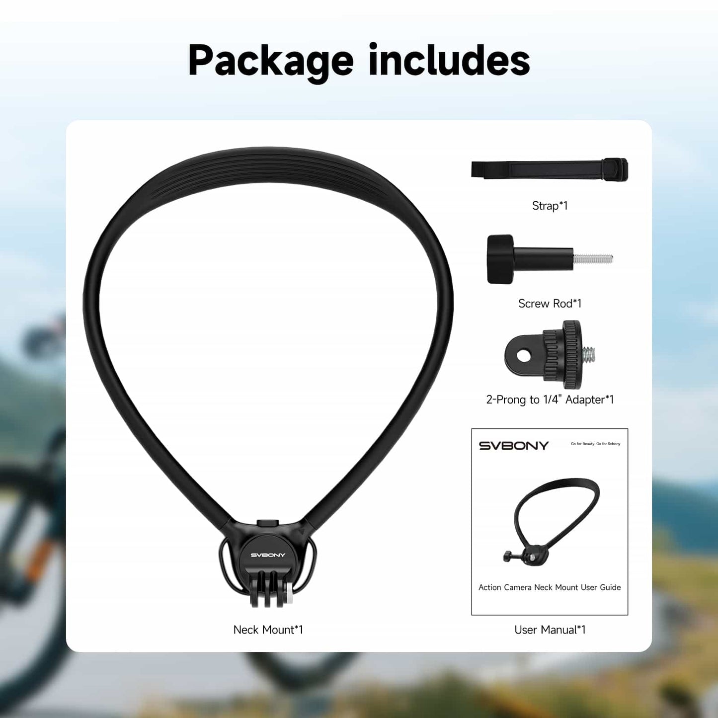 Support de Cou pour Caméra Sports SVBONY