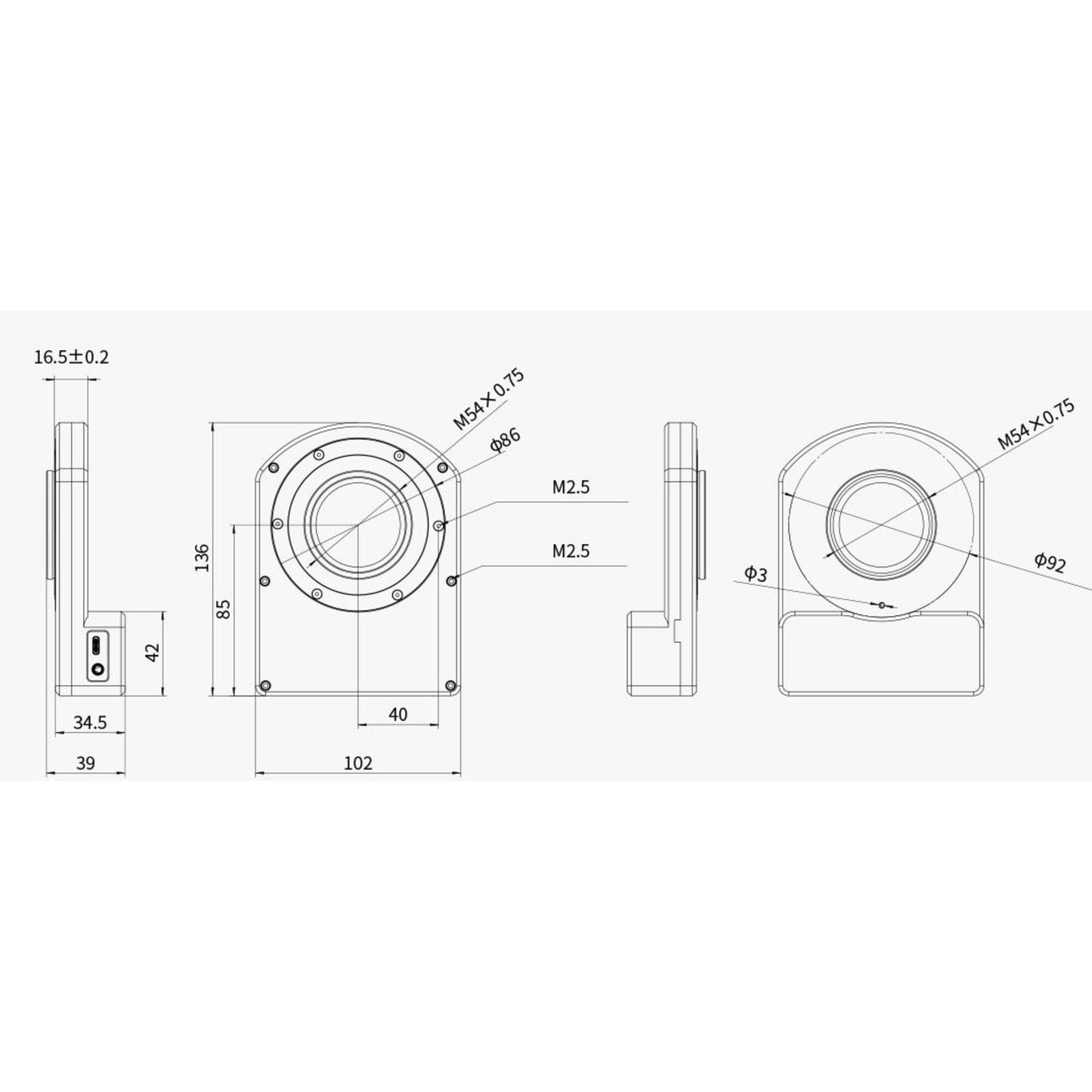 Rotateur de champ ZWO CAA pour l'astronomie - rotation précise et back-focus maîtrisé - ZWO