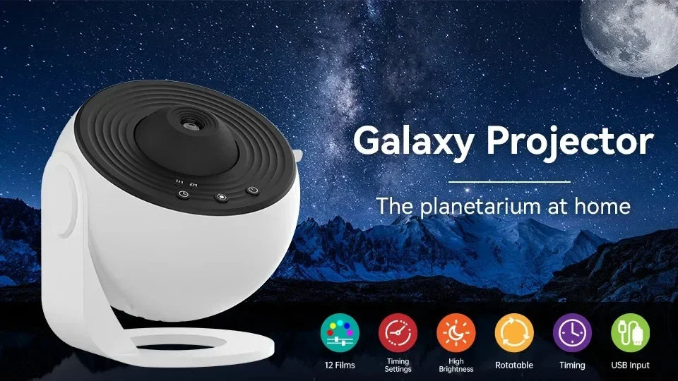 Proyector Planetario 13 en 1 con Discos de Películas y HD Rotativo