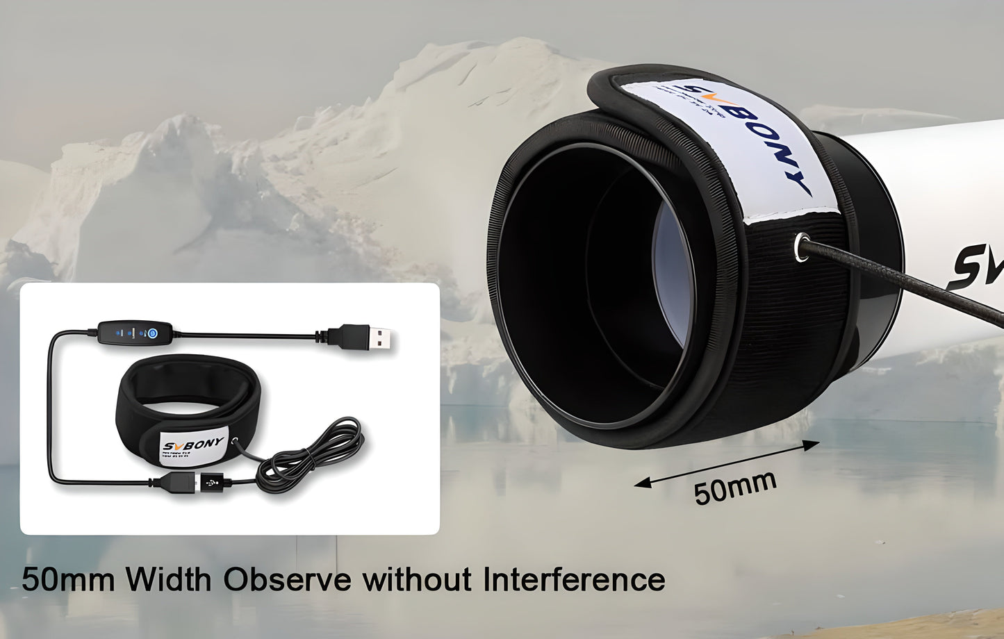 Bande Chauffante Anti-Buée USB 5V 320 mm pour Instruments d'Observation - SVBONY