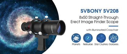 Chercheur SV208 8x50 avec Éclairage LED et Image Droite - SVBony