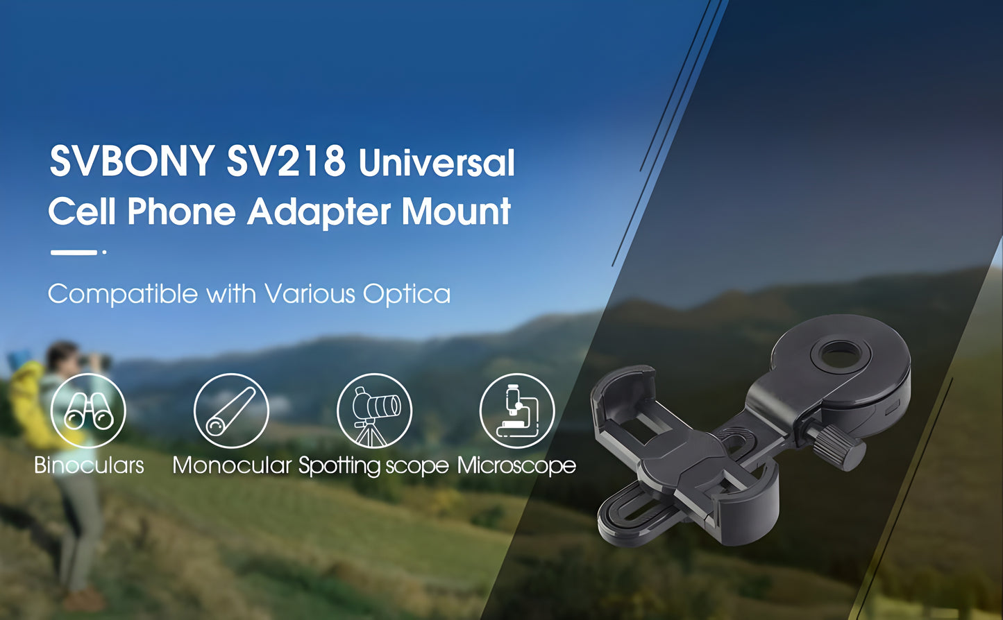 Adaptateur Universel pour Smartphone vers Appareil Optique - SVBONY