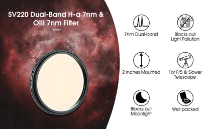 Filtre Dual-Band 2" Nébulaires pour l'Astronomie - SVBONY