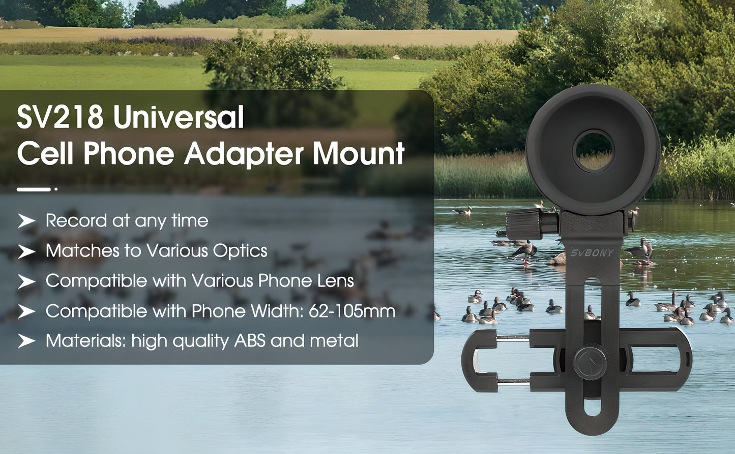 Adaptateur Universel pour Smartphone vers Appareil Optique - SVBONY