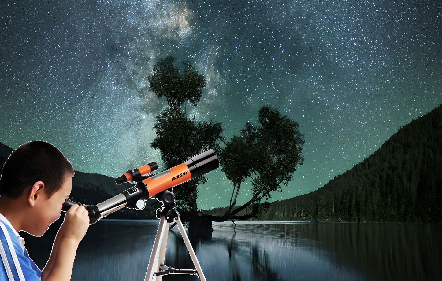 Télescope pour l'Astronomie SVBONY SV502 pour Enfants - 50mm