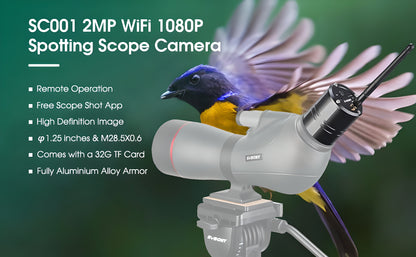 SC001 WLAN-Kamera 1080p für Ferngläser und Teleskope