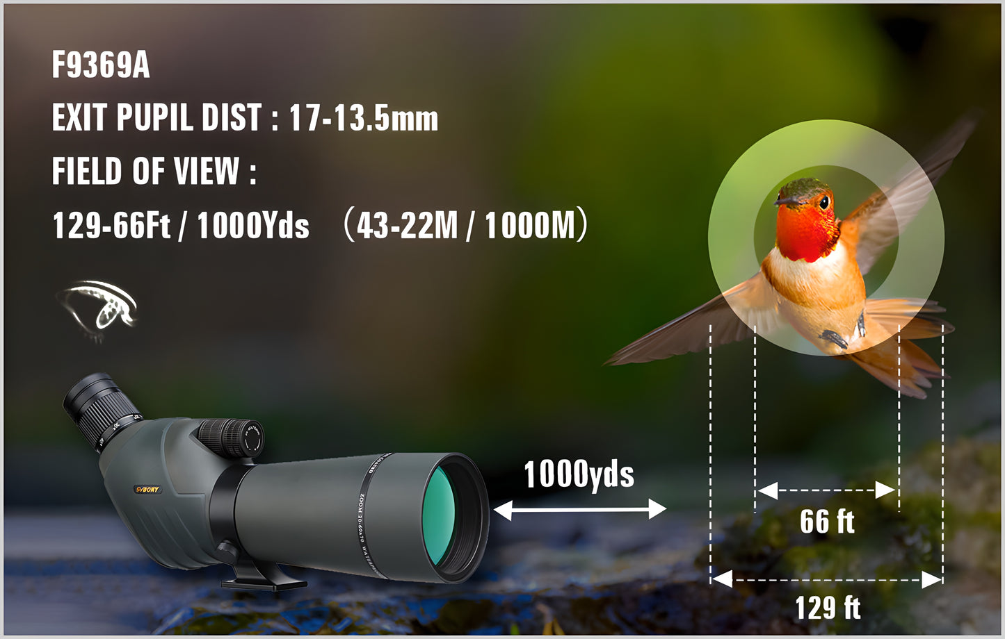 Longue-Vue Zoom 20-60x 70/80mm HD Étanche avec Trépied - Svbony