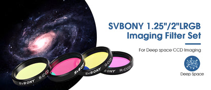 Kit de Filtres LRGB 1,25" et 2" pour Astrophotographie - Svbony