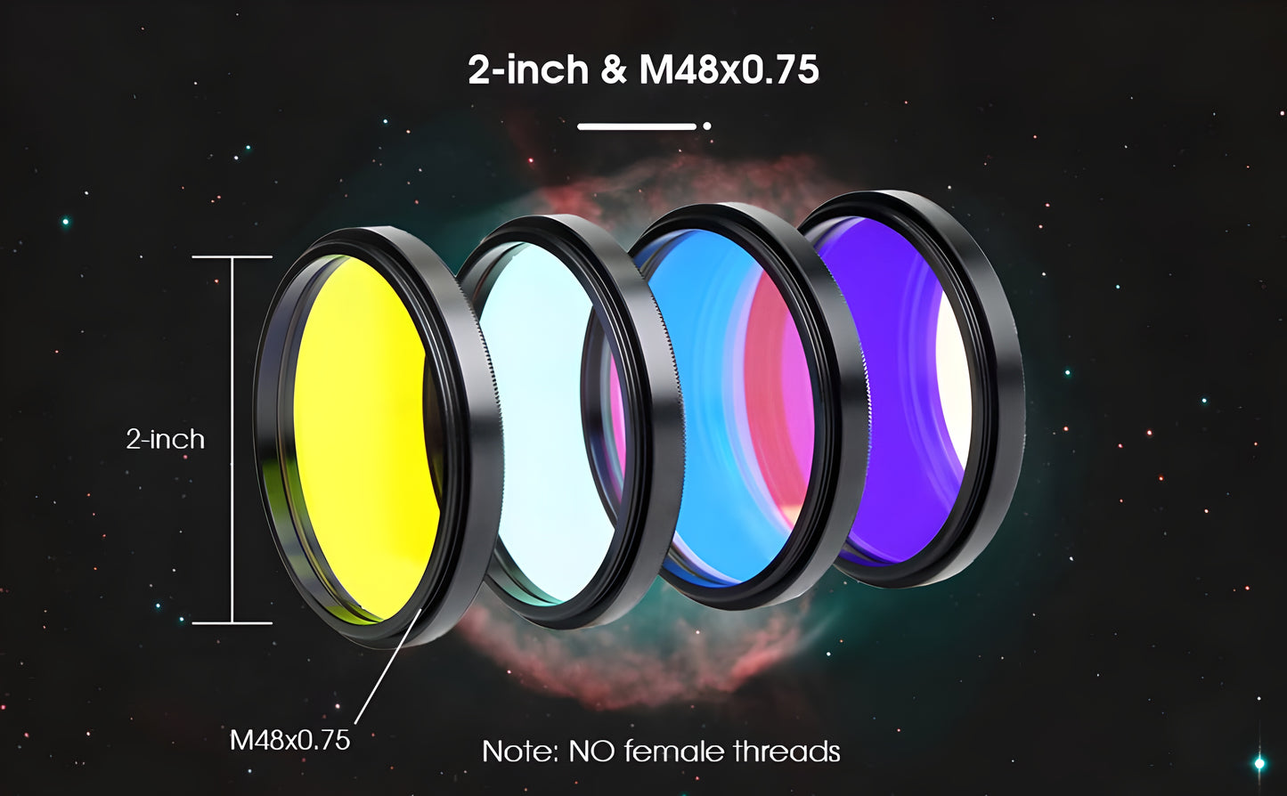 Kit de Filtres LRGB 1,25" et 2" pour Astrophotographie - Svbony