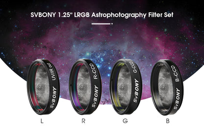 Kit de Filtres LRGB 1,25" et 2" pour Astrophotographie - Svbony