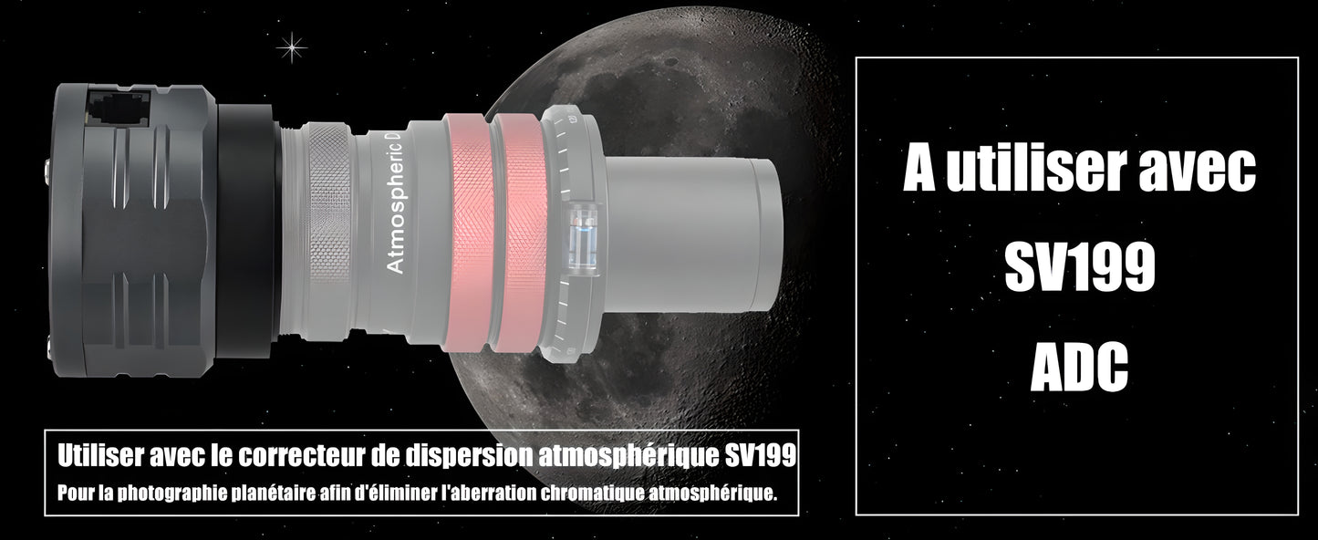 Caméra Planétaire Couleur SV505C IMX464 Sensible à l’IR pour l'Astronomie - SVBONY