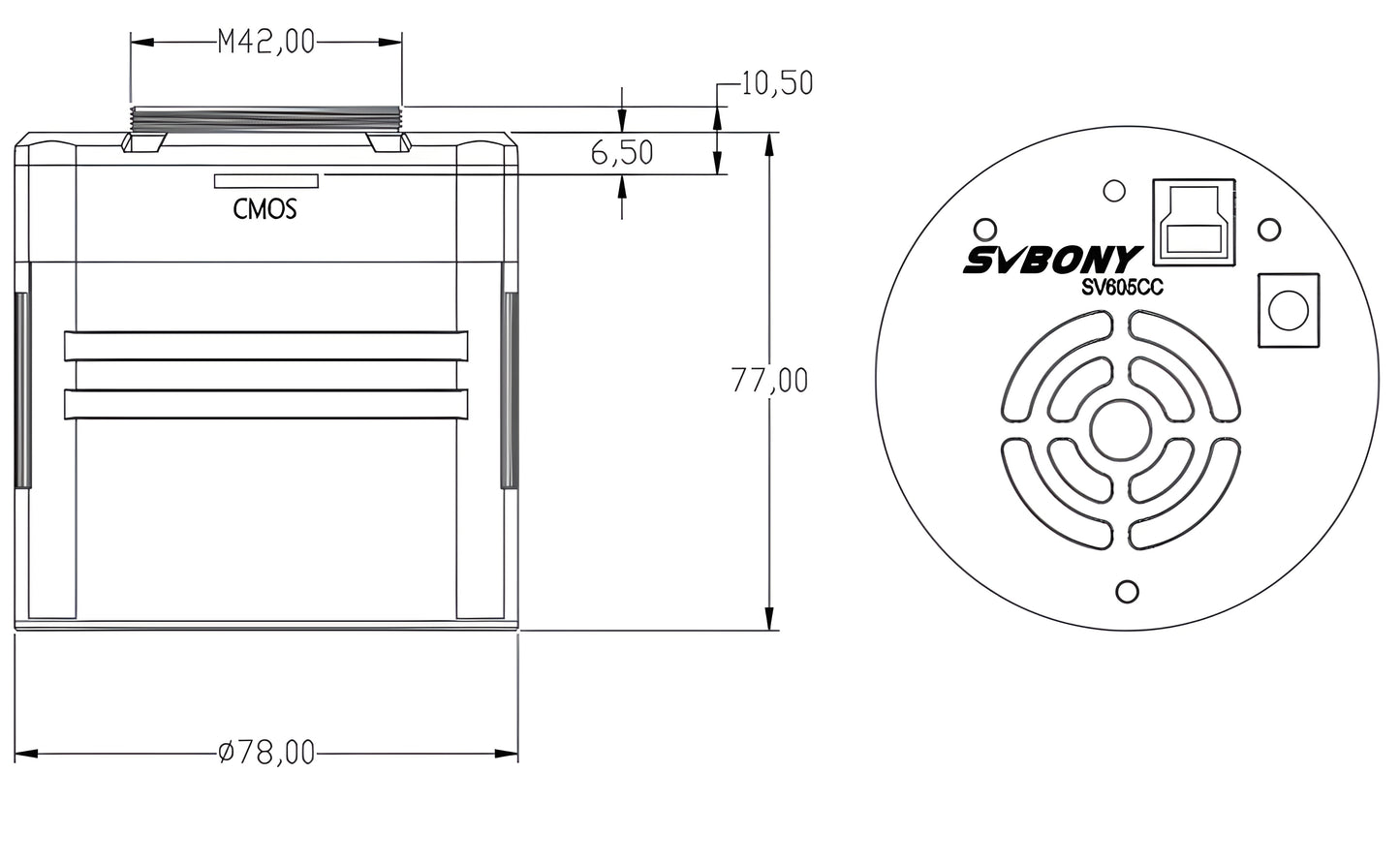 Caméra SV605CC OSC pour Astrophotographie Profonde IMX533 - SVBONY