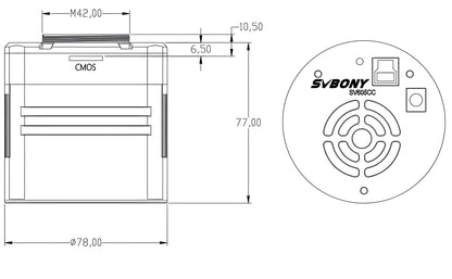 Caméra SV605CC OSC pour Astrophotographie Profonde IMX533 - SVBONY