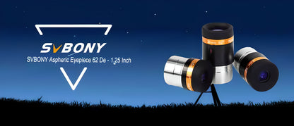 Oculaire Asphérique SVBONY 62° 4/10/23 mm HD avec Traitement Intégral pour Télescopes 1,25''