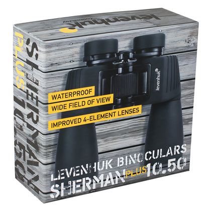 Jumelles étanches 10x50 Porro BaK-4 Sherman PLUS - Levenhuk