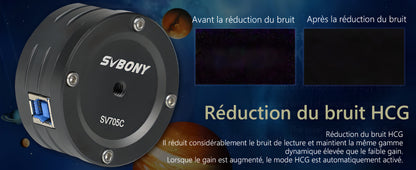 Caméra Planétaire SV705C IMX585 USB3.0 pour EAA et Imagerie - SVBONY