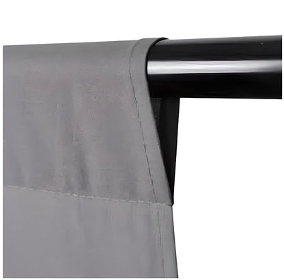 Kit support de fond studio avec toile coton grise 3 x 6 m Bresser BR-D23
