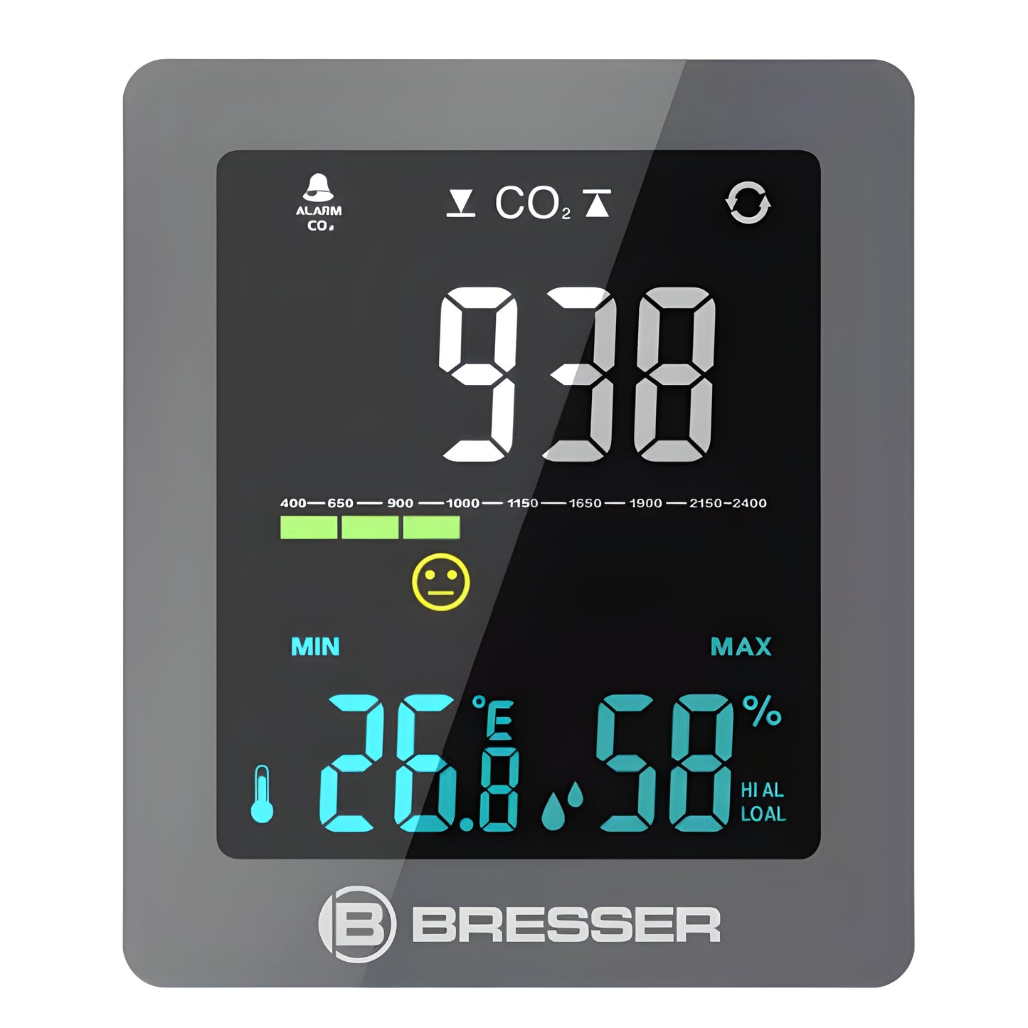 Moniteur de qualité de l'air CO2 Smile - Bresser