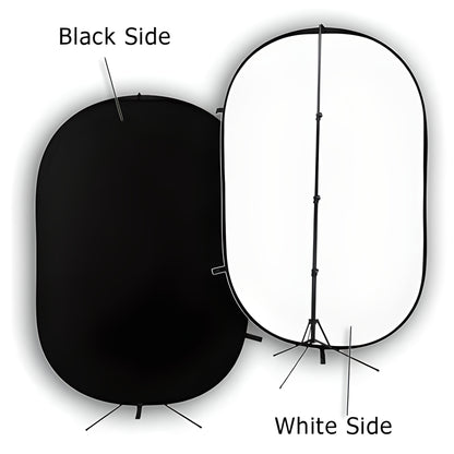 Fond photo pliable double face noir/blanc 180 x 240 cm Bresser BR-3