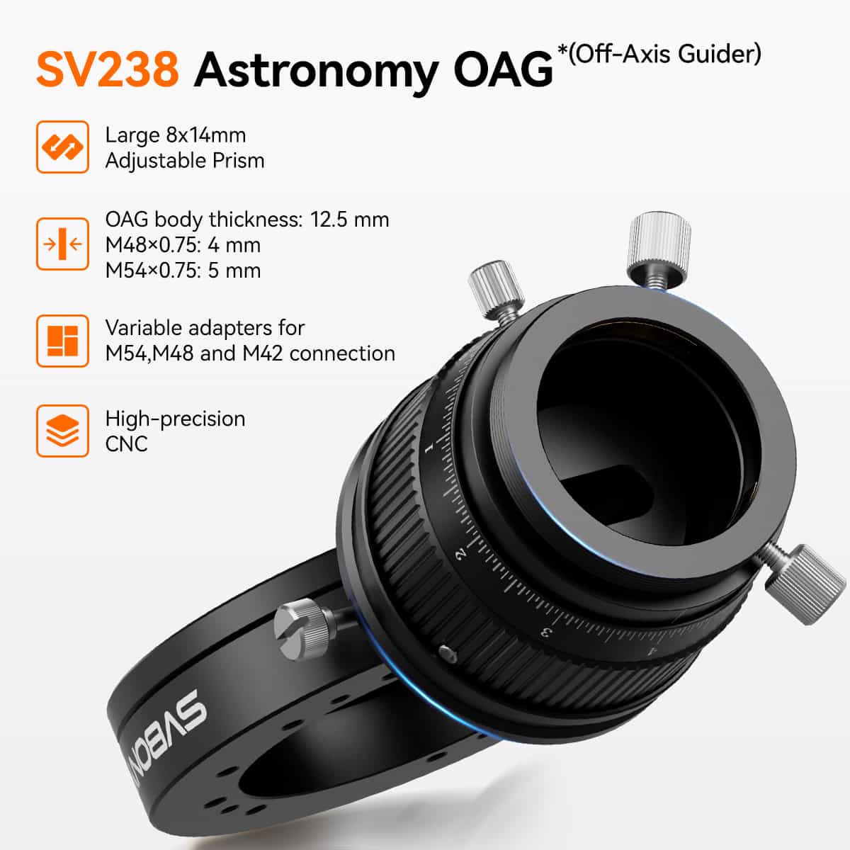 Diviseur Optique Hors-Axe SV238 pour Imagerie à Longue Focale - Svbony
