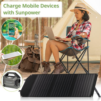 Panell solar mòbil de 60w amb USB