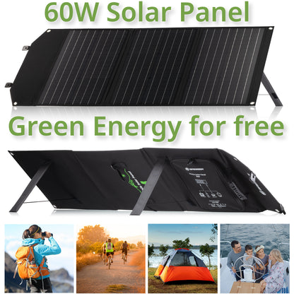 Panell solar mòbil de 60w amb USB