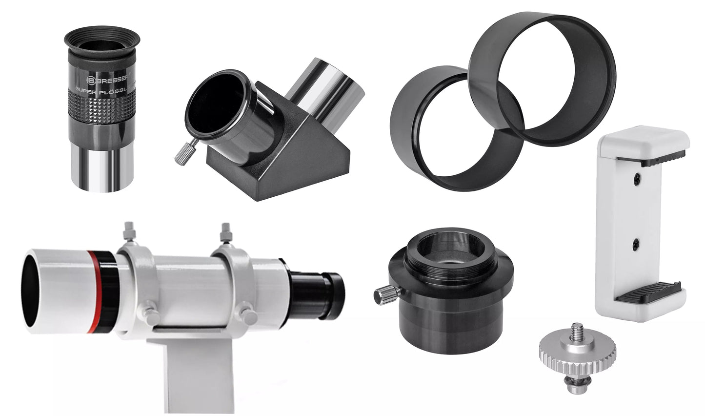 Lunette Messier AR-152S/760 EXOS-2/EQ5 – Observation nocturne et solaire – 152 mm F/5 (760 mm) – Bresser