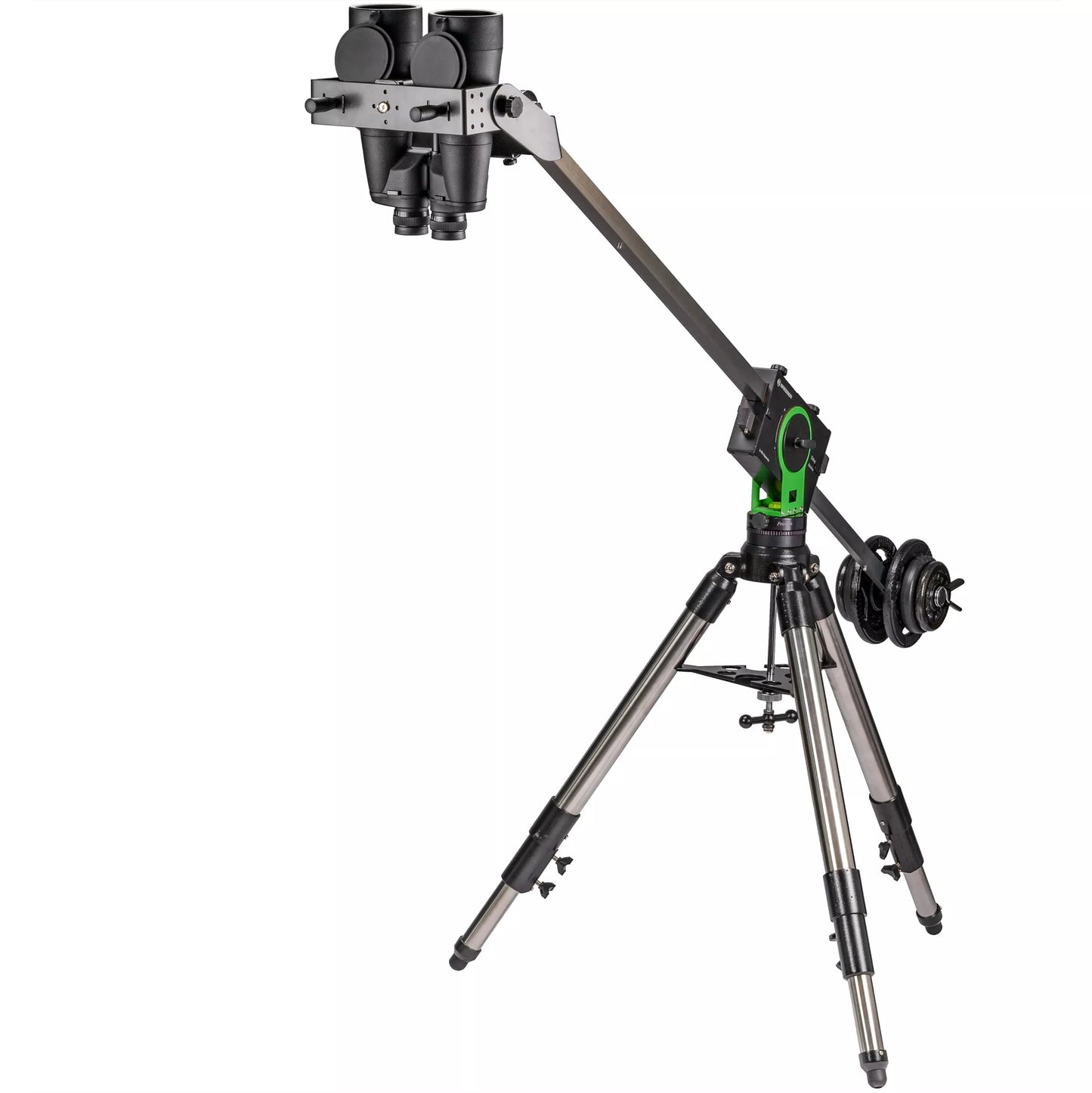 Monture binoculaire Slider avec trépied en acier inoxydable pour l’observation du paysage et du ciel - BRESSER
