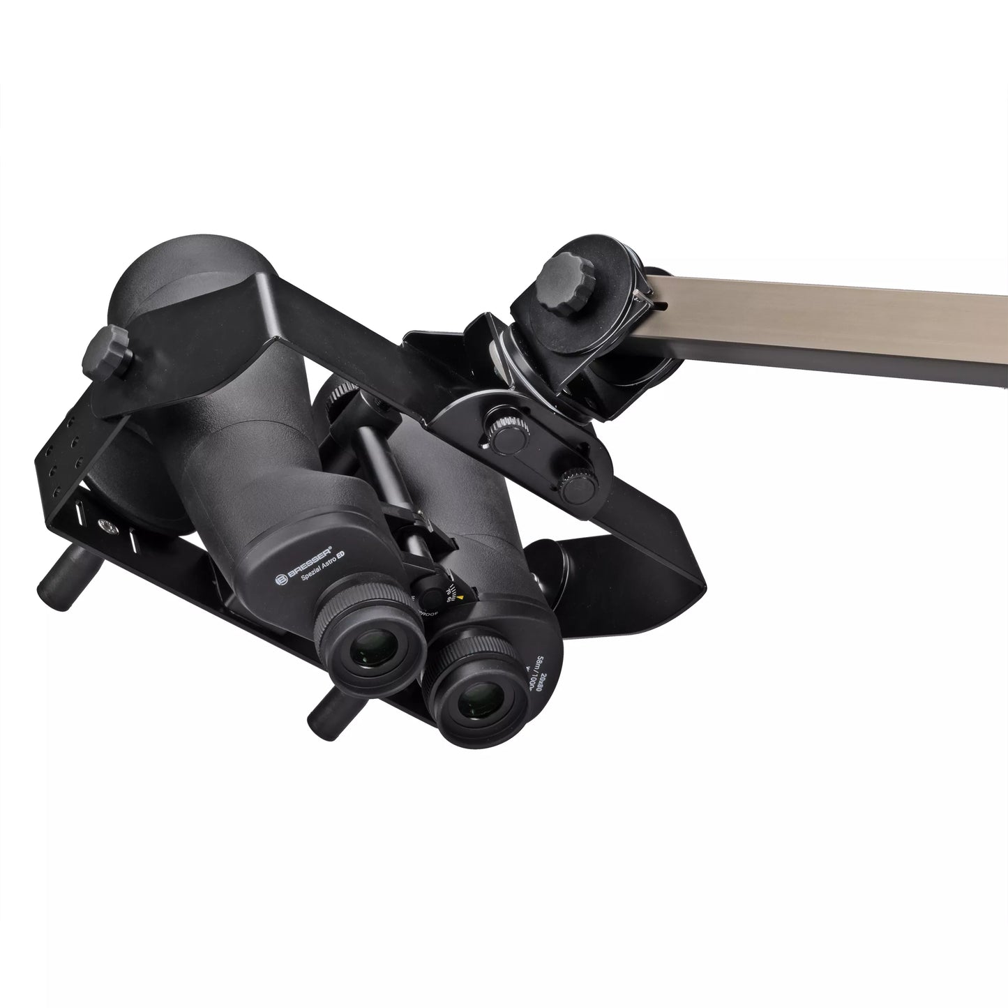 Monture binoculaire Slider avec trépied en acier inoxydable pour l’observation du paysage et du ciel - BRESSER