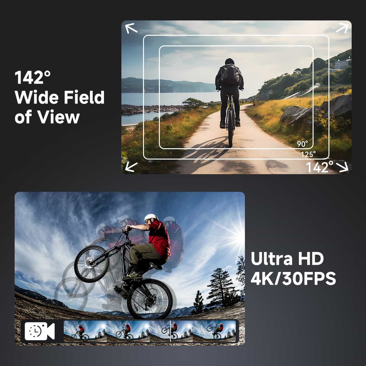 SVGO3 4K Action Camera Impermeabile con Rilascio Magnetico Rapido, Riprese in Bassa Luce, per Surf, Immersioni e Avventure