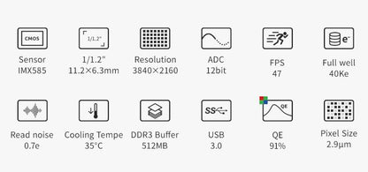 Caméra refroidie couleurs ZWO ASI585MC-P - ZWO