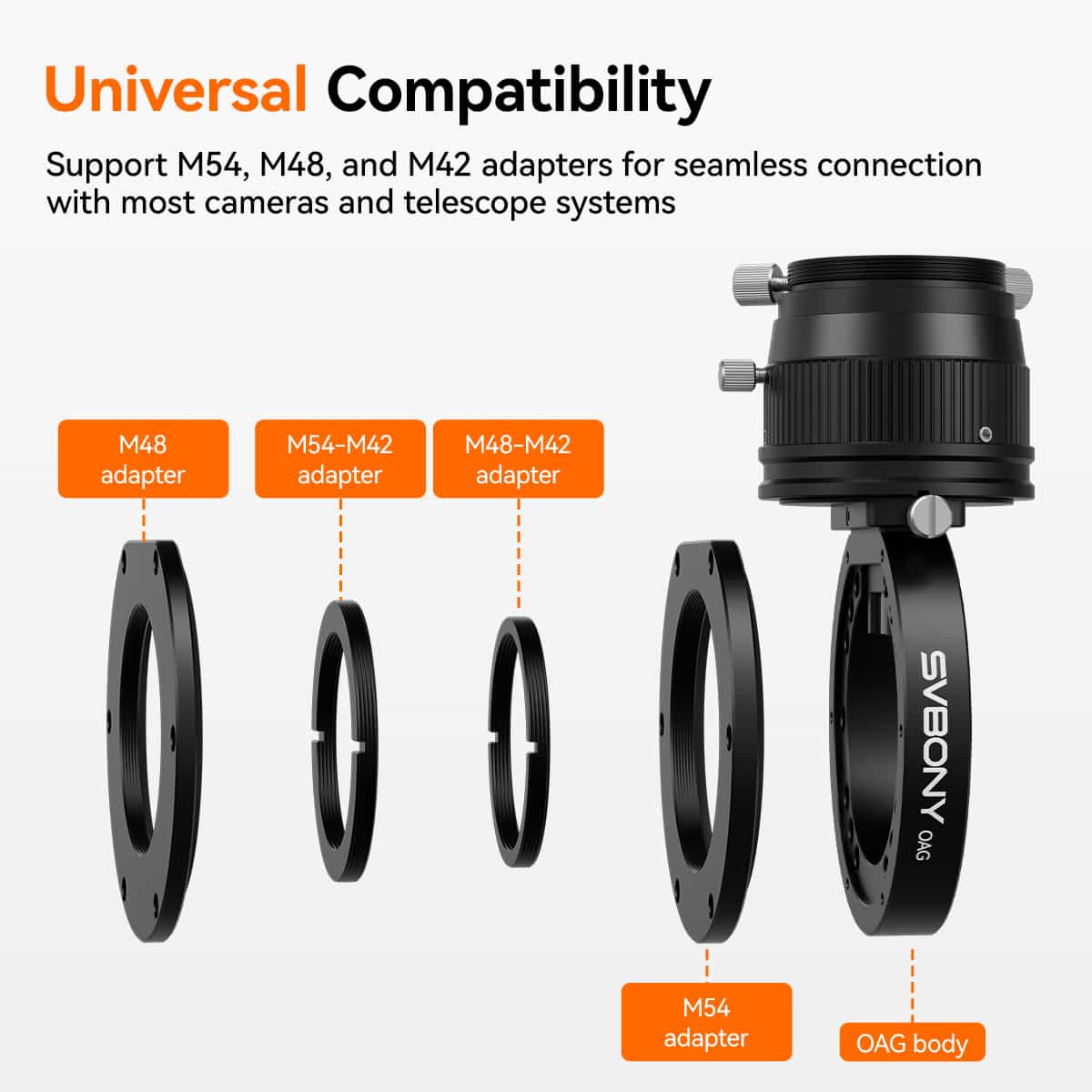 Diviseur Optique Hors-Axe SV238 pour Imagerie à Longue Focale - Svbony