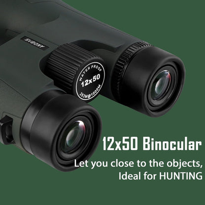 Jumelles 12x50 Étanches IPX7 Prisme BAK-4 - Vert Armée - Svbony