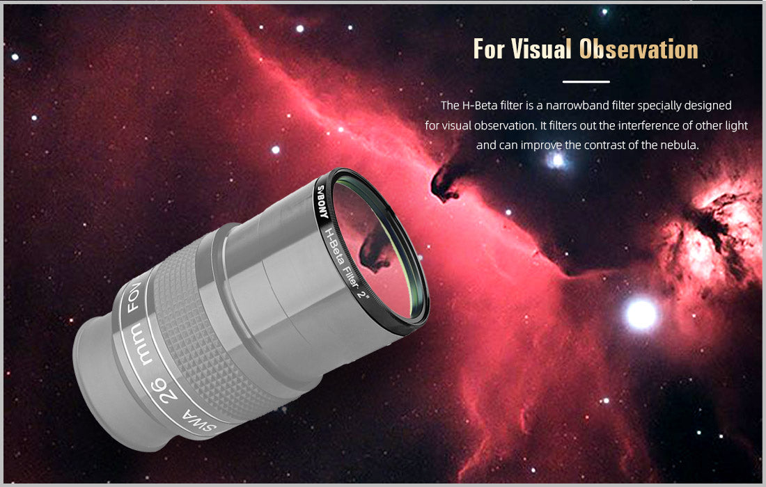 Filtre H-Beta SVBONY SV132 25nm pour Télescope 2 pouces