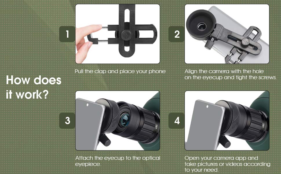 Adaptateur Universel pour Smartphone vers Appareil Optique - SVBONY