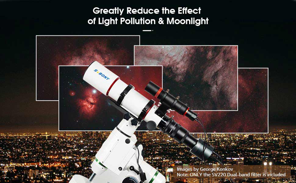 Filtre Dual-Band Nébulaires 2" SV220 - SVBONY