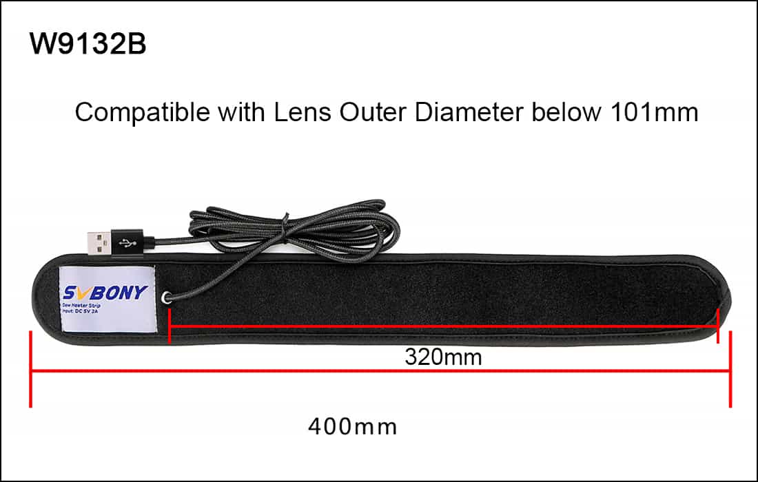 Bande Chauffante Anti-Buée USB 5V 320 mm pour Instruments d'Observation - SVBONY