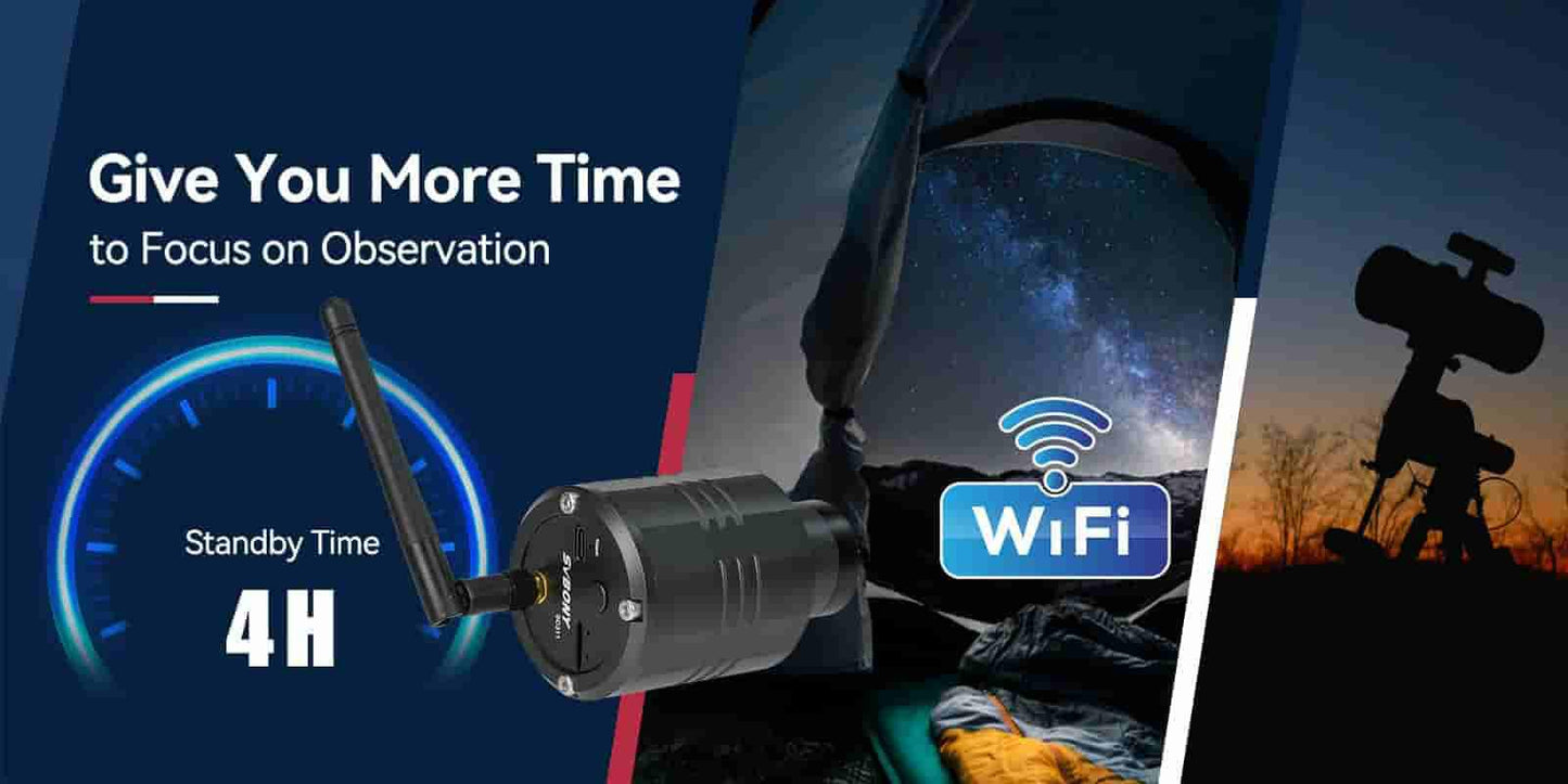 Caméra d'Astronomie WiFi SC311 IMX662 pour Astrophotographie Planétaire et EAA - SVBONY