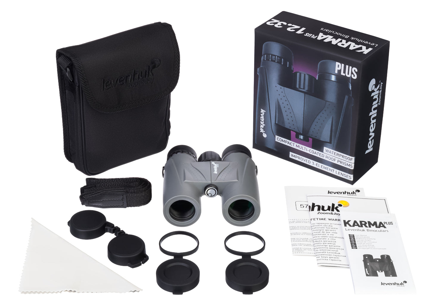 Jumelles 12x32 Prisme en Toit Étanches - Compactes pour Voyages et Observation Levenhuk