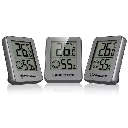Conjunto de 3 indicadores ClimaTemp Hygro antracita