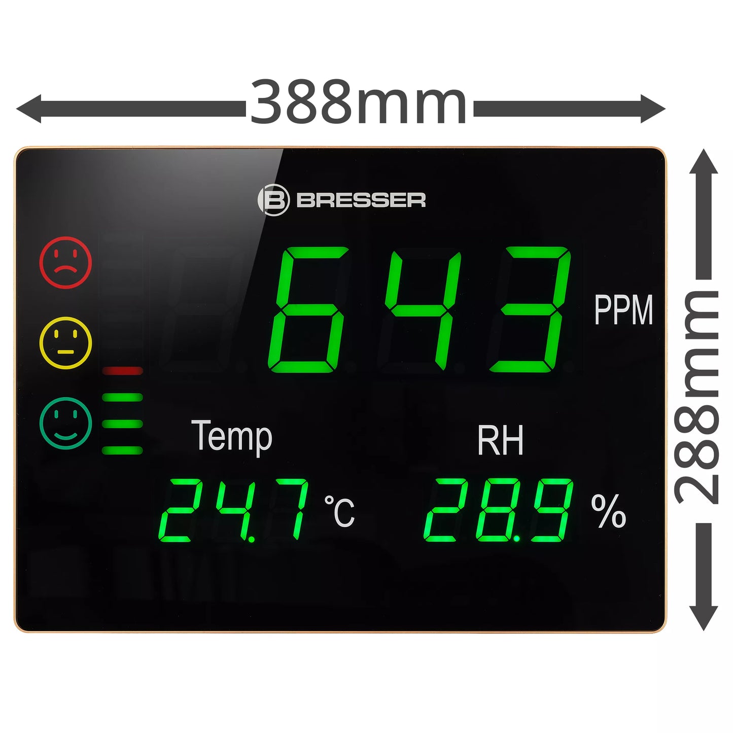 Moniteur de qualité de l'air CO2 Smile XXL - Bresser