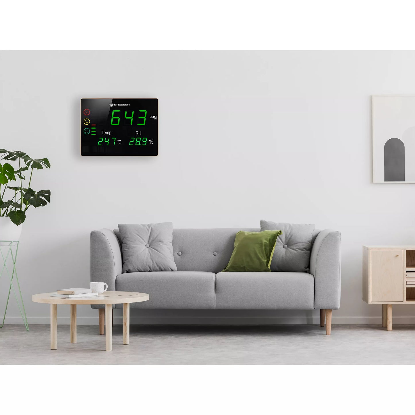 Moniteur de qualité de l'air CO2 Smile XXL - Bresser