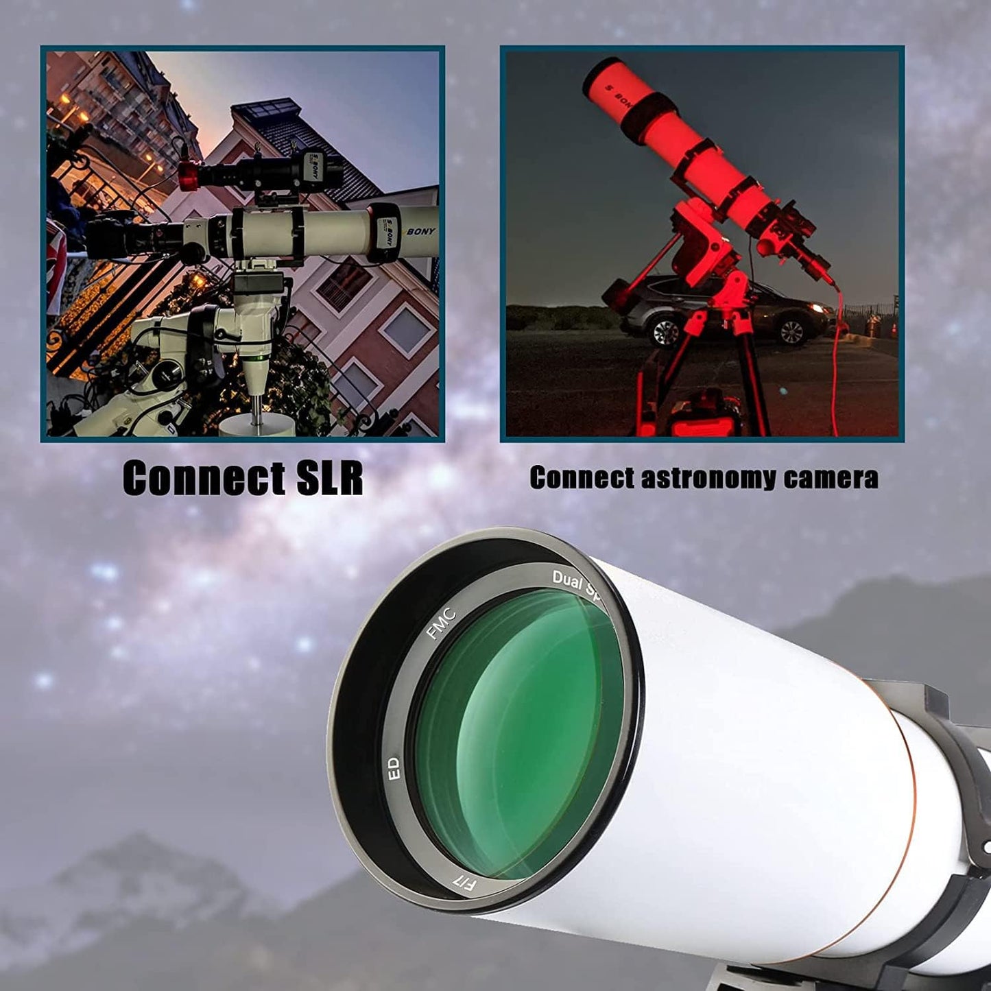 Lunette Réfracteur ED 80mm f/7 SV503 pour Observation et Astrophotographie - SVBONY