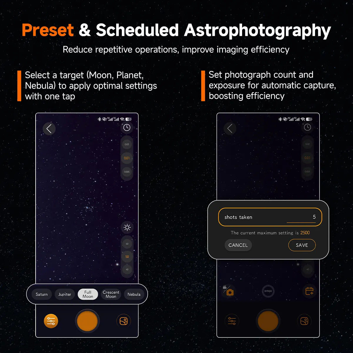 Caméra Wi-Fi pour l’astronomie SC311 Pro avec Capteur IMX662 – SVBONY