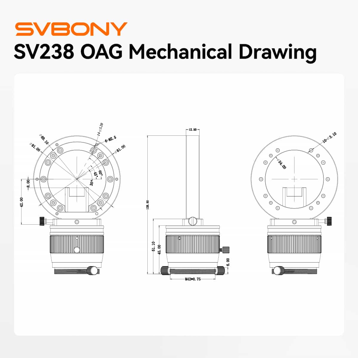 Diviseur Optique Hors-Axe SV238 pour Imagerie à Longue Focale - Svbony
