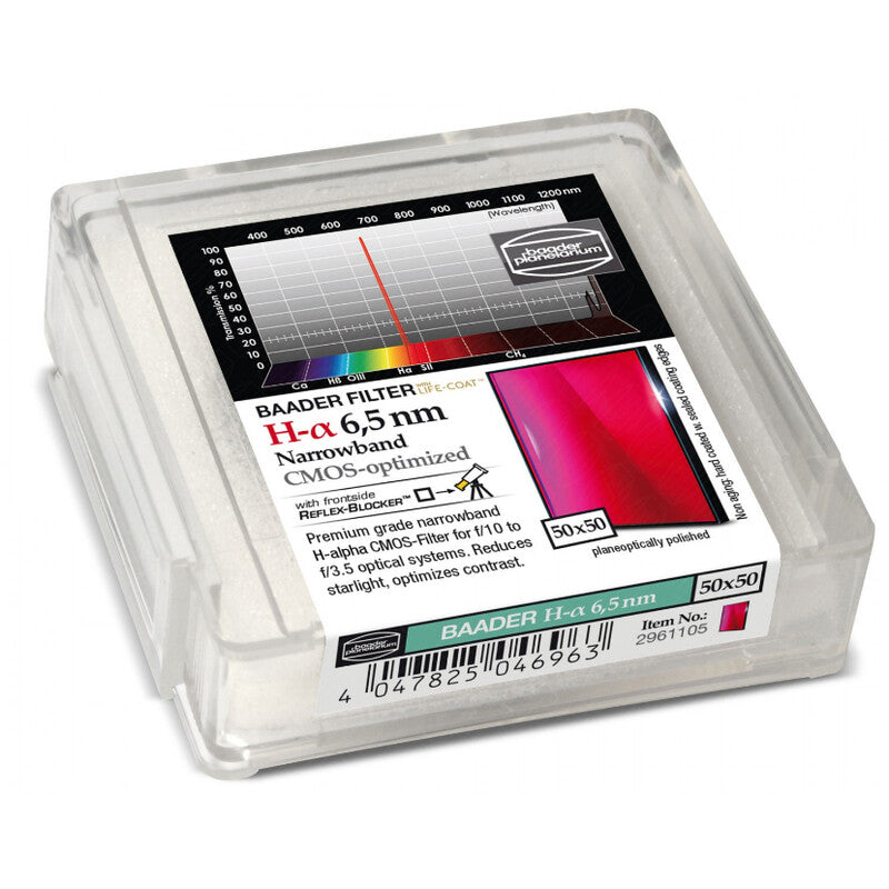 Filtre H-alpha CMOS Narrowband 50x50 mm pour l'astronomie - Baader
