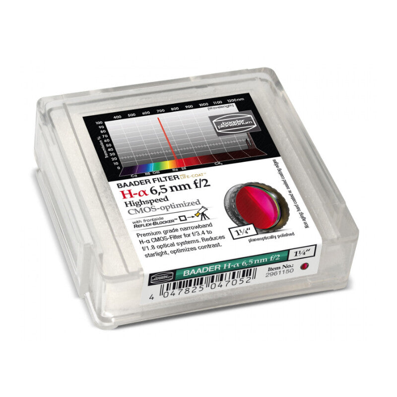 Filtre H-alpha CMOS f/2 Highspeed 31,8 mm pour observation et astrophotographie - Baader