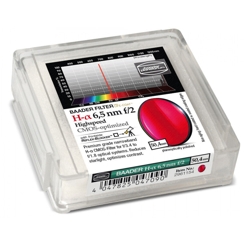 Filtre H-alpha CMOS f/2 Highspeed 50,4mm pour l'astronomie - Baader