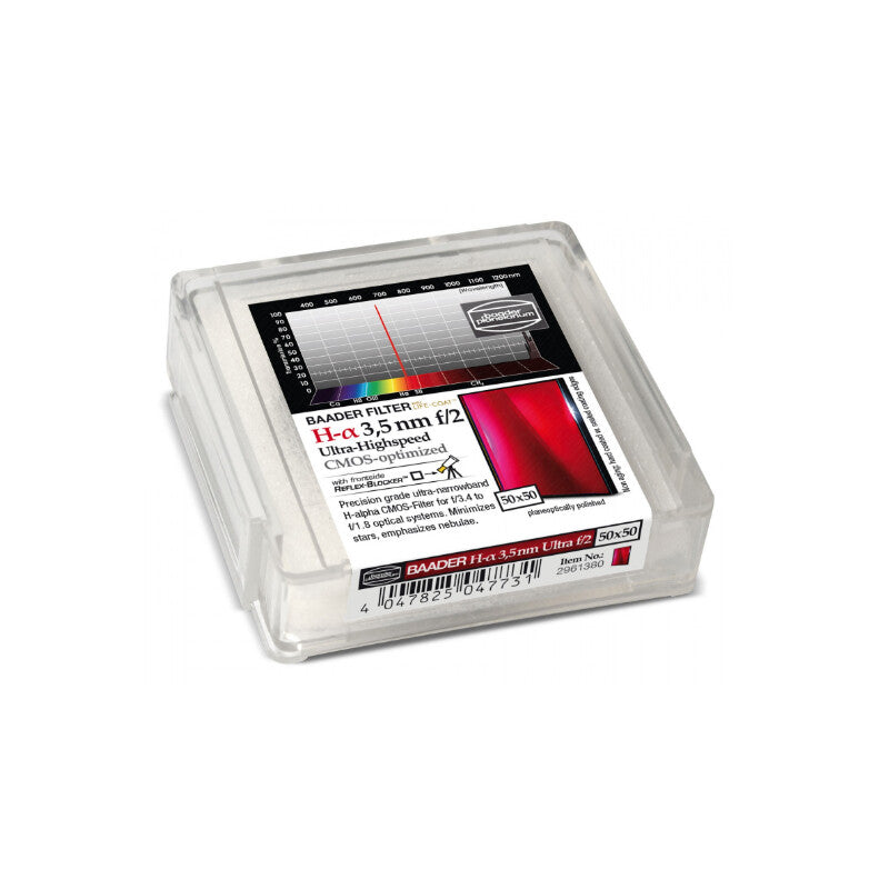 Filtre H-alpha CMOS f/2 Ultra-Highspeed 50x50mm pour Nébuleuses - Baader Planetarium