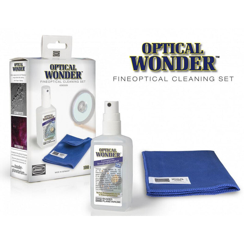 Liquide de Nettoyage Optique Optical Wonder 100 ml avec Chiffon - Baader